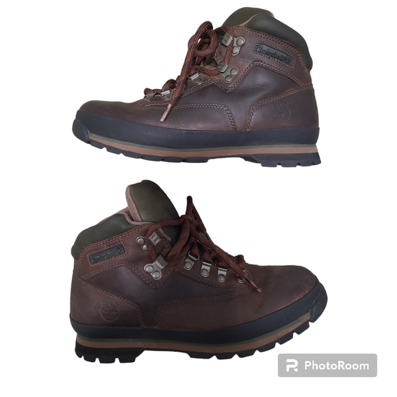 Timberland Hiking Boots Men's 8.5 M - Euro Hiker Mid Brown Leather Shoe (95100) - Picture 11 of 11